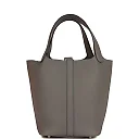 H Picotin Lock 18 Gris Meyer Clemence Palladium Hardware