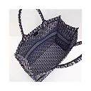 D Book Tote Bag In Blue Oblique Canvas