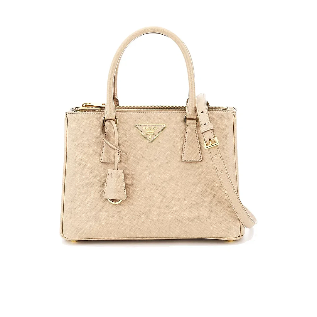 PP PP Galleria Saffiano Leather Small Bag in Cameo Beige