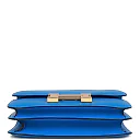 H Constance 18 Bleu Hydra Chevre Gold Hardware