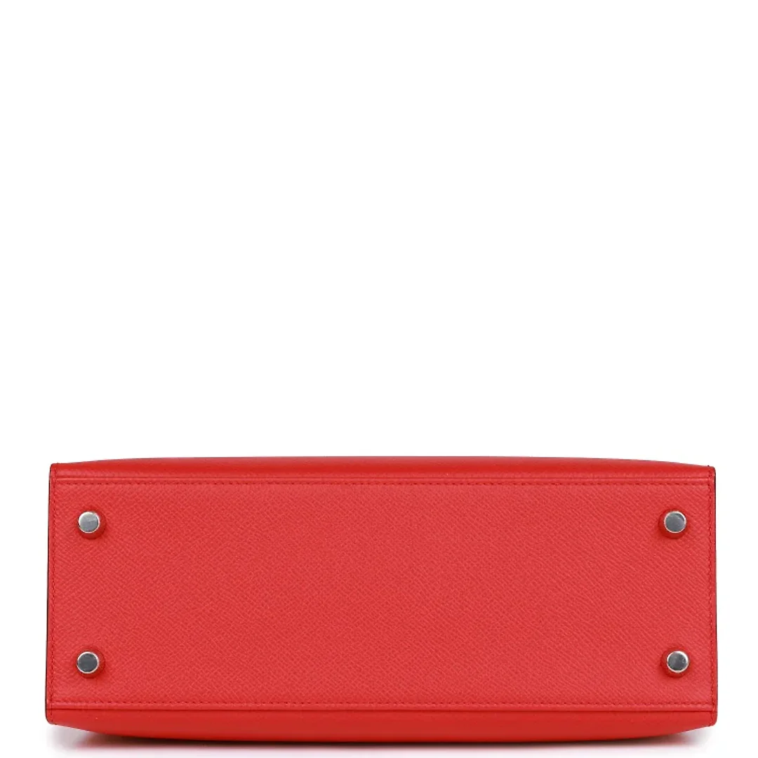H Kelly Sellier 25 Rouge de Coeur Verso Epsom Palladium Hardware