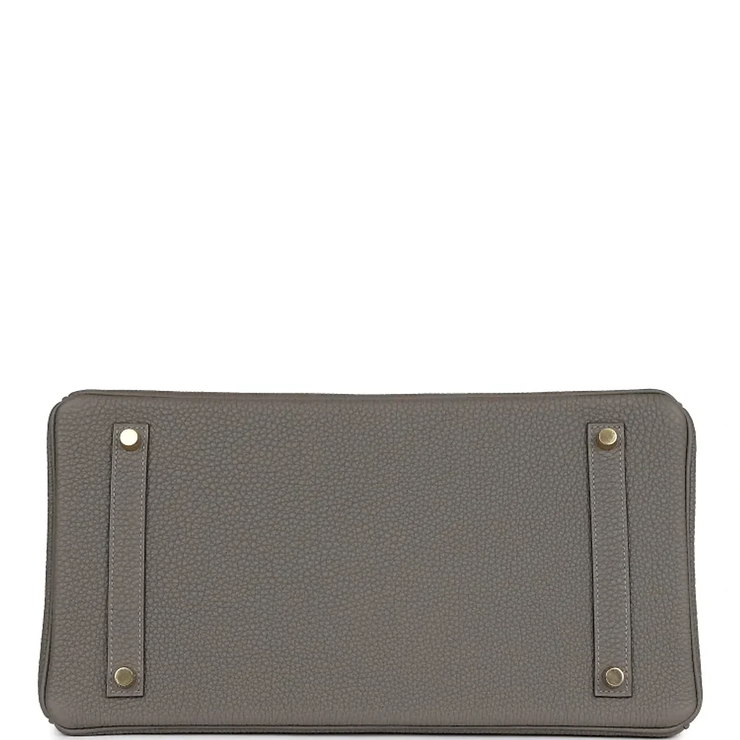 H Birkin 35 Gris Meyer Togo Gold Hardware