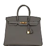 H Birkin 35 Gris Meyer Togo Gold Hardware