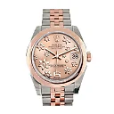 Datejust 31 Pink Raised Floral Motif Dial 18K Rose Gold Two Tone Jubilee Ladies Watch 178241