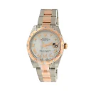Datejust 31 White Mother of Pearl Roman Large VI set with Diamond Dial Diamond Bezel 18K Rose Gold Two Tone Ladies Watch 178341