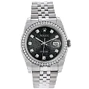 Datejust 36 Black Jubilee design set with Diamonds Dial 18k White Gold Diamond Bezel Jubilee Men’s Watch 116244