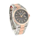 Datejust 36 Dark Rhodium Dial Fluted Rose Gold Two Tone Watch 126231 NP