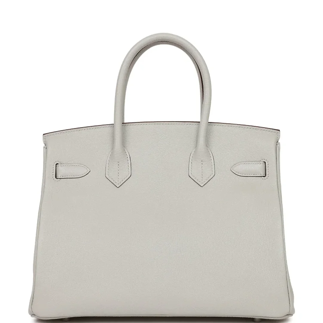H Special Order (HSS) Birkin 30 Gris Perle Verso Chevre Brushed Palladium Hardware