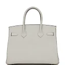 H Special Order (HSS) Birkin 30 Gris Perle Verso Chevre Brushed Palladium Hardware
