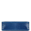 H Kelly Pochette Bleu Saphir Lizard Palladium Hardware