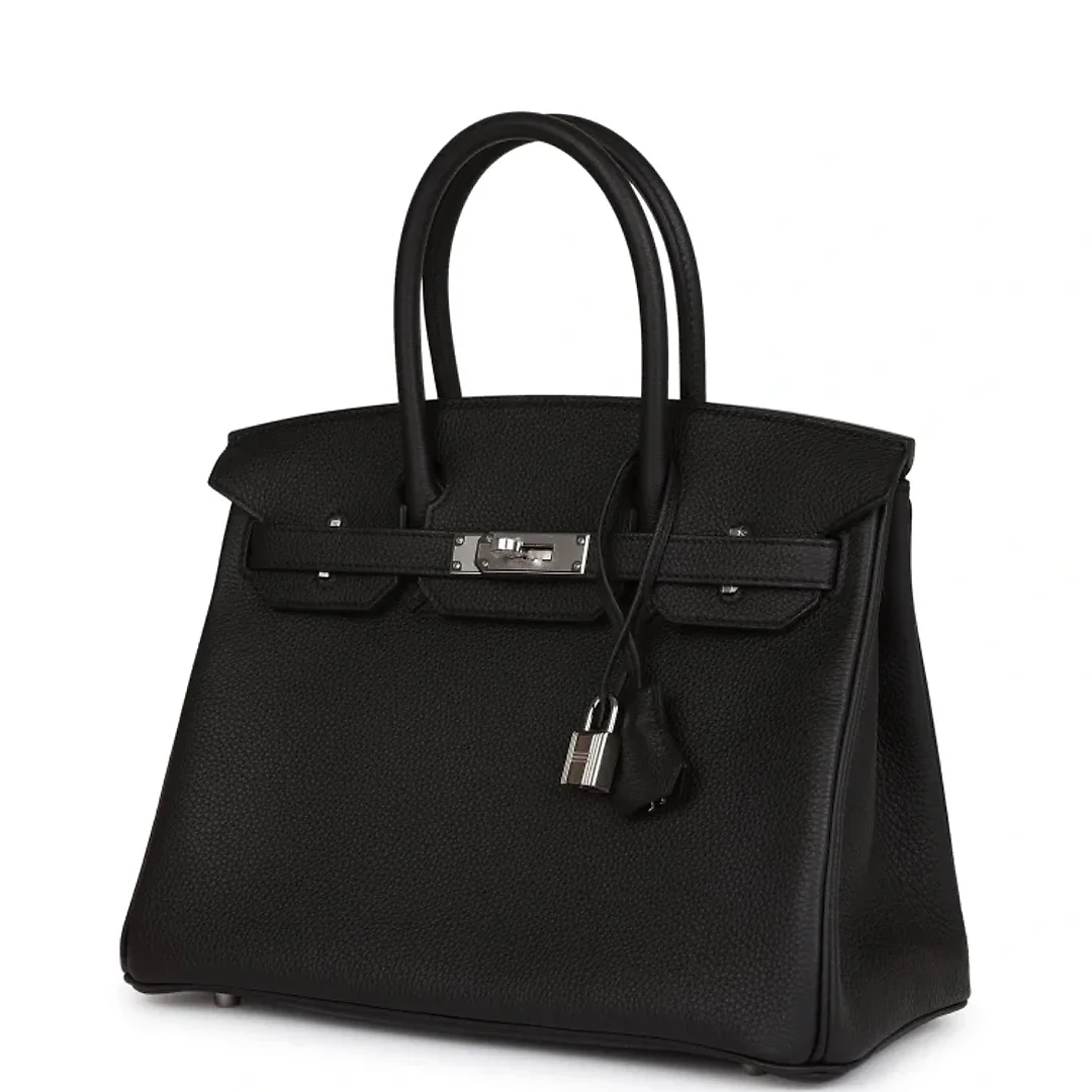 H Birkin 30 Black Togo Palladium Hardware