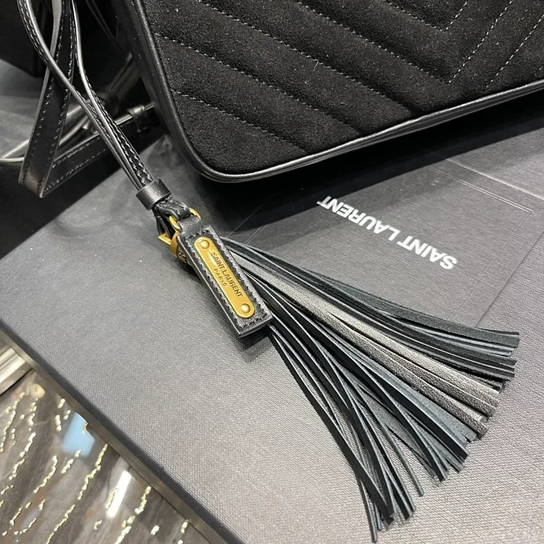 Y Lou Camera Bag Black With Gold Hardware
