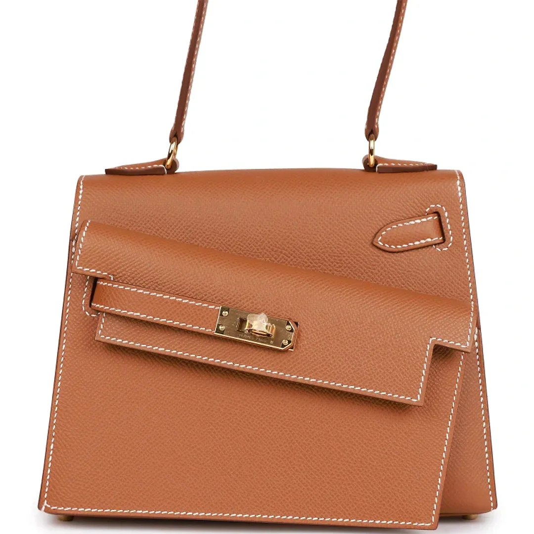 H Kelly Sellier en Desordre 20 Gold Epsom Gold Hardware