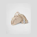 PP Medium antique nappa leather top handle bag – Desert Beige