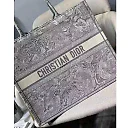 CD Unisex CD Large CD Book Tote Gray Toile De Jouy Embroidery