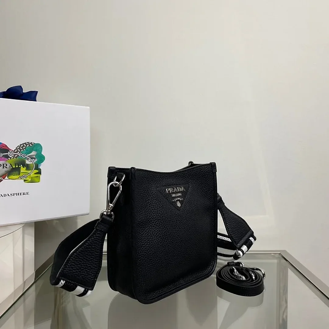 Pra Mini Shoulder Bag Black For Women, Women’s Bags 7.9in/20cm