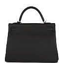 H Kelly Retourne 32cm Black Togo Palladium Hardware