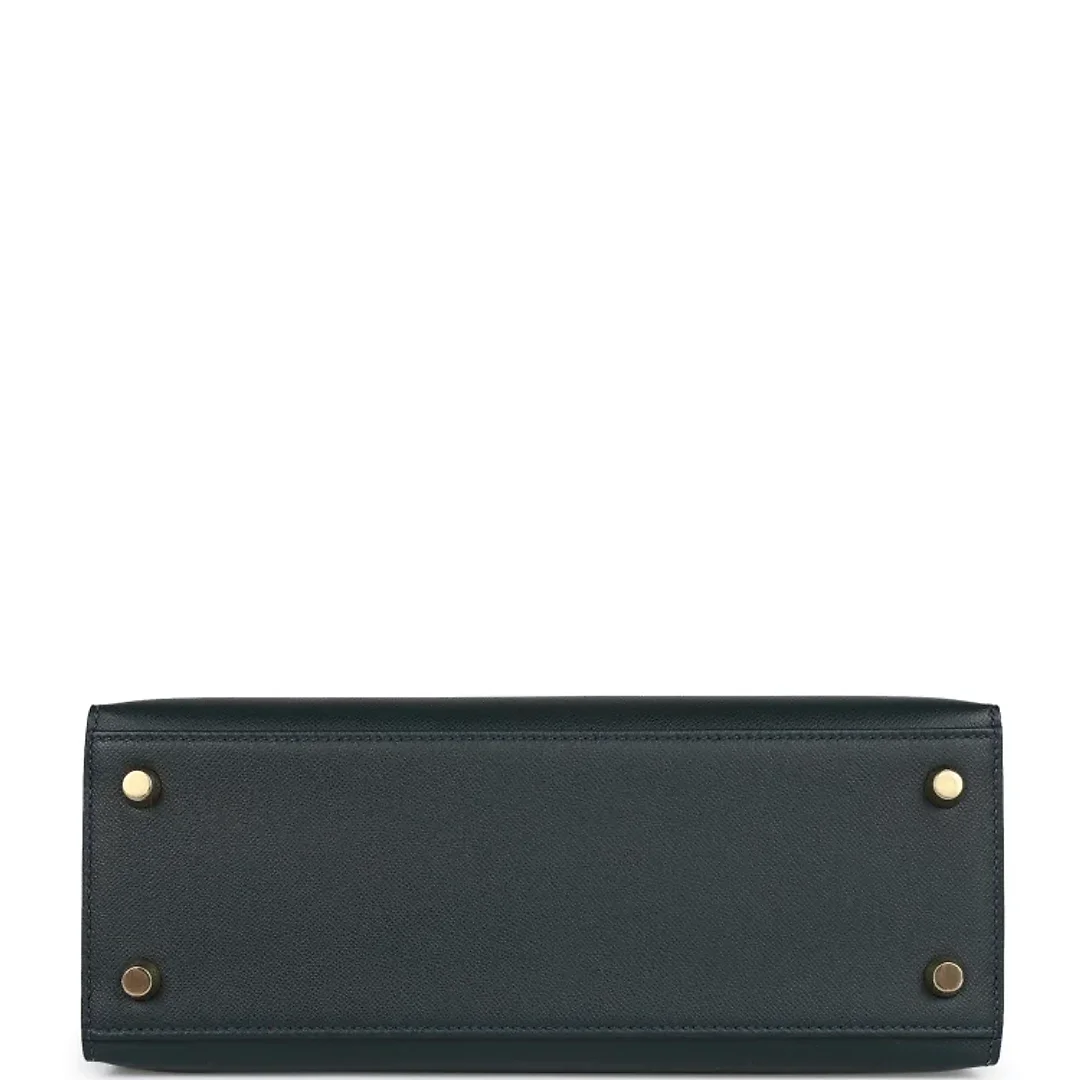 H Kelly Sellier 25 Vert Rousseau Madame and Shiny Niloticus Crocodile Touch Gold Hardware