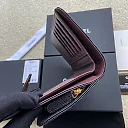 cc CO-CO Flap Wallet 15cm/5.9in Gold Hardware For Women Black