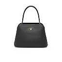 PP Medium Saffiano Leather PP Matin��e Bag in Black