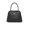 PP Medium Saffiano Leather PP Matin��e Bag in Black