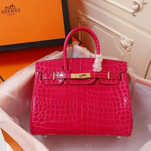 H Birkin 25, 30, 35 Electric Shiny Niloticus Crocodile gold Hardware