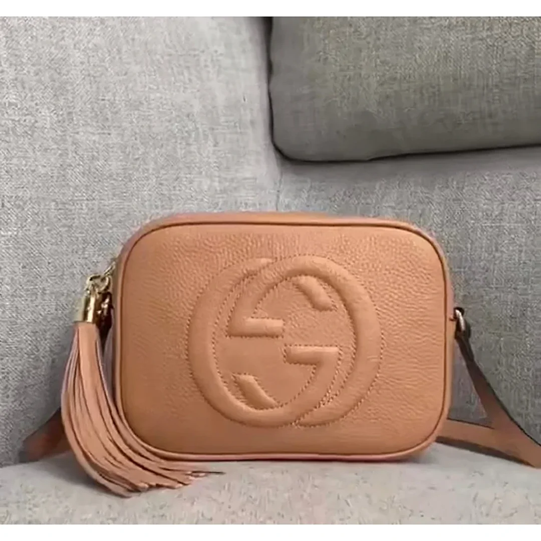 GC427 Rose Beige Leather Soho Small Disco Bag / HIGHEST QUALITY VERSION