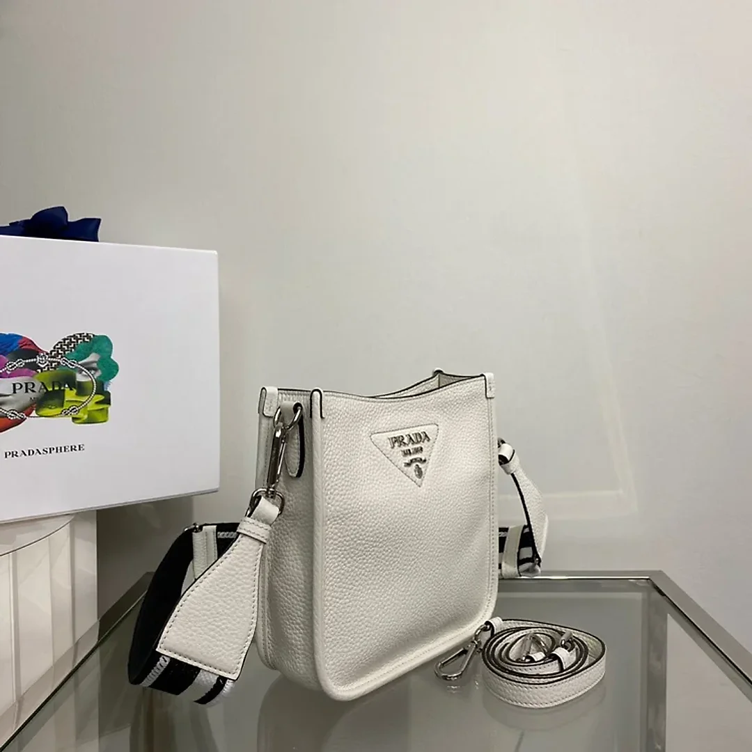 Pra Mini Shoulder Bag White For Women, Women’s Bags 7.9in/20cm