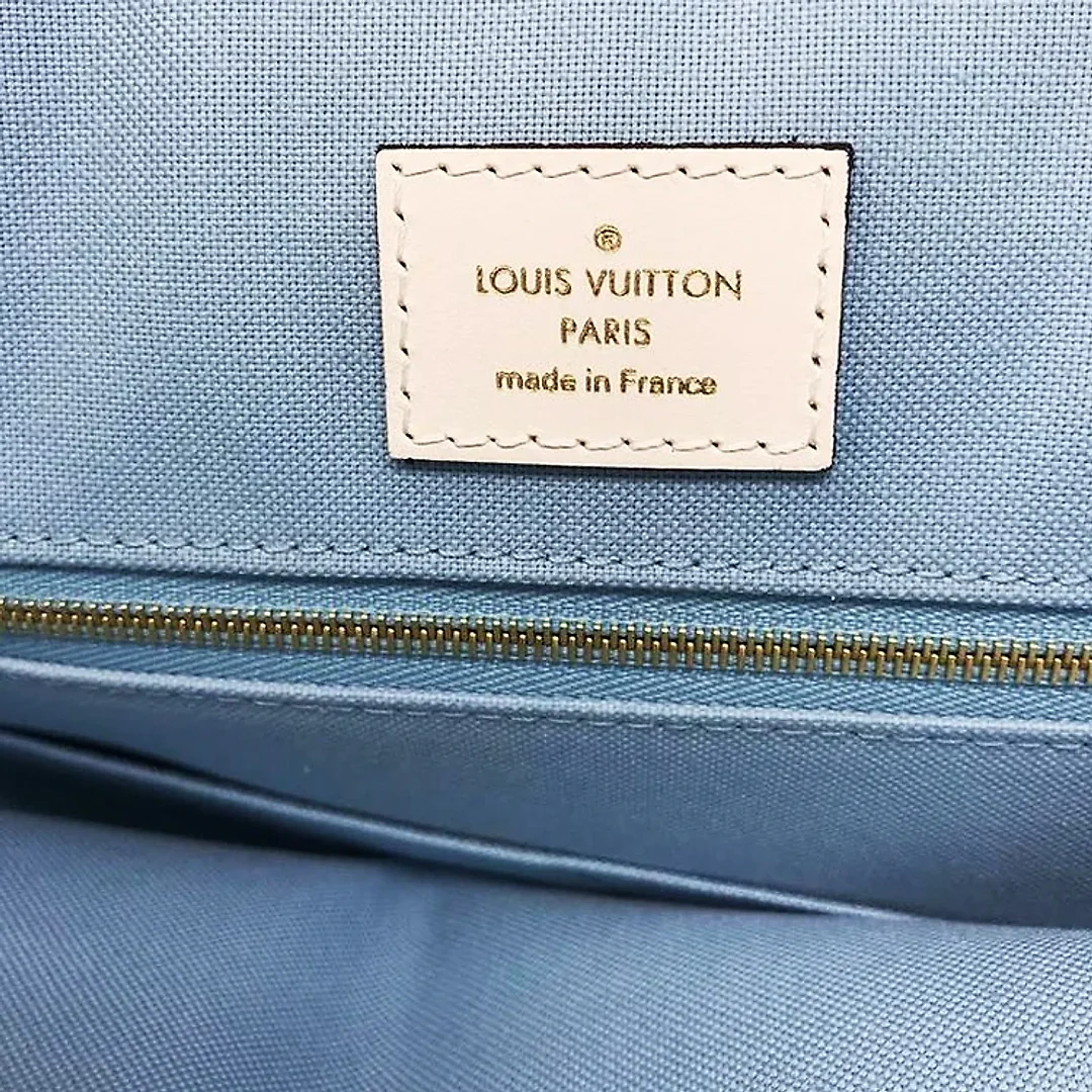 L Monogram Giant Onthego Capri Blue Coated Canvas To