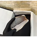 cc CO-CO Card Holder 12cm/4.7in Gold Hardware For Women Grey