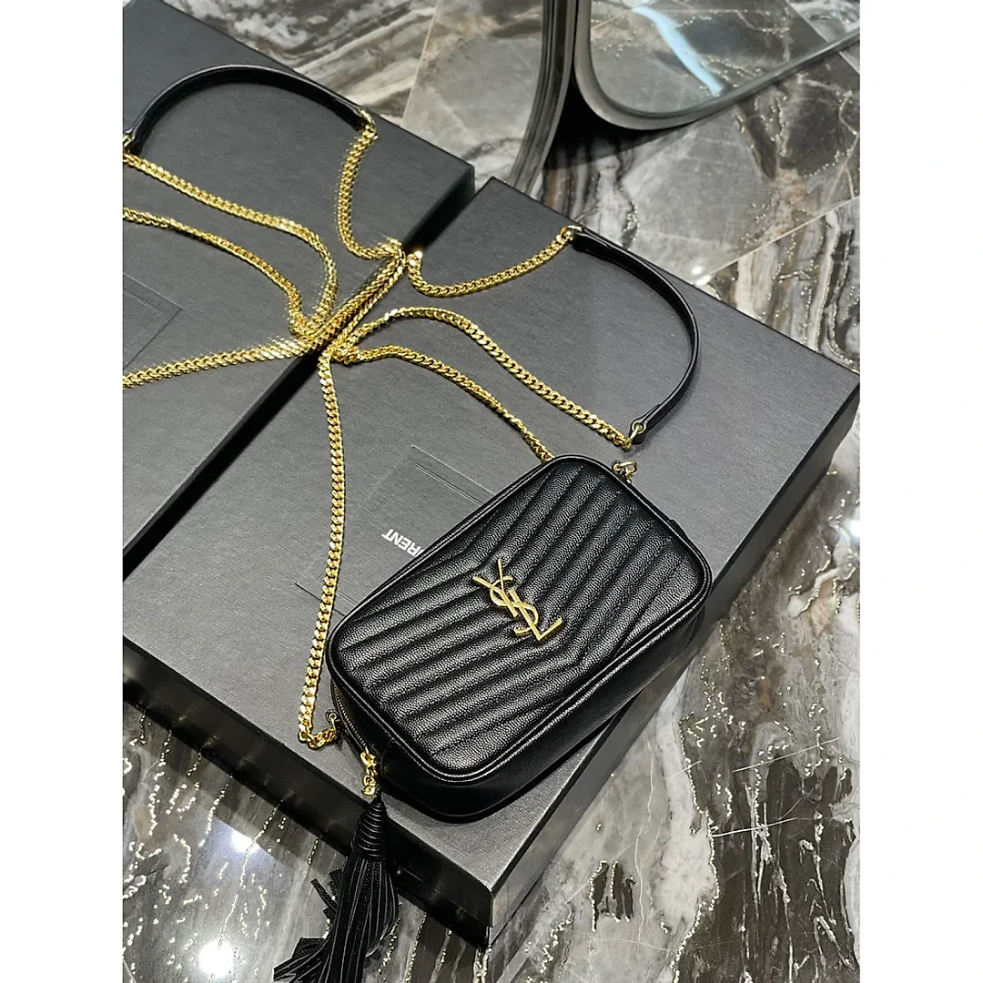 Y Lou Mini Bag In Quilted Grain De Poudre Embossed Leather