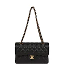 CC Small Classic Double Flap Black Caviar Gold Hardware