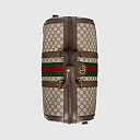 GG Savoy Small Duffle Bag Beige and Ebony GG Supreme Canvas 724262