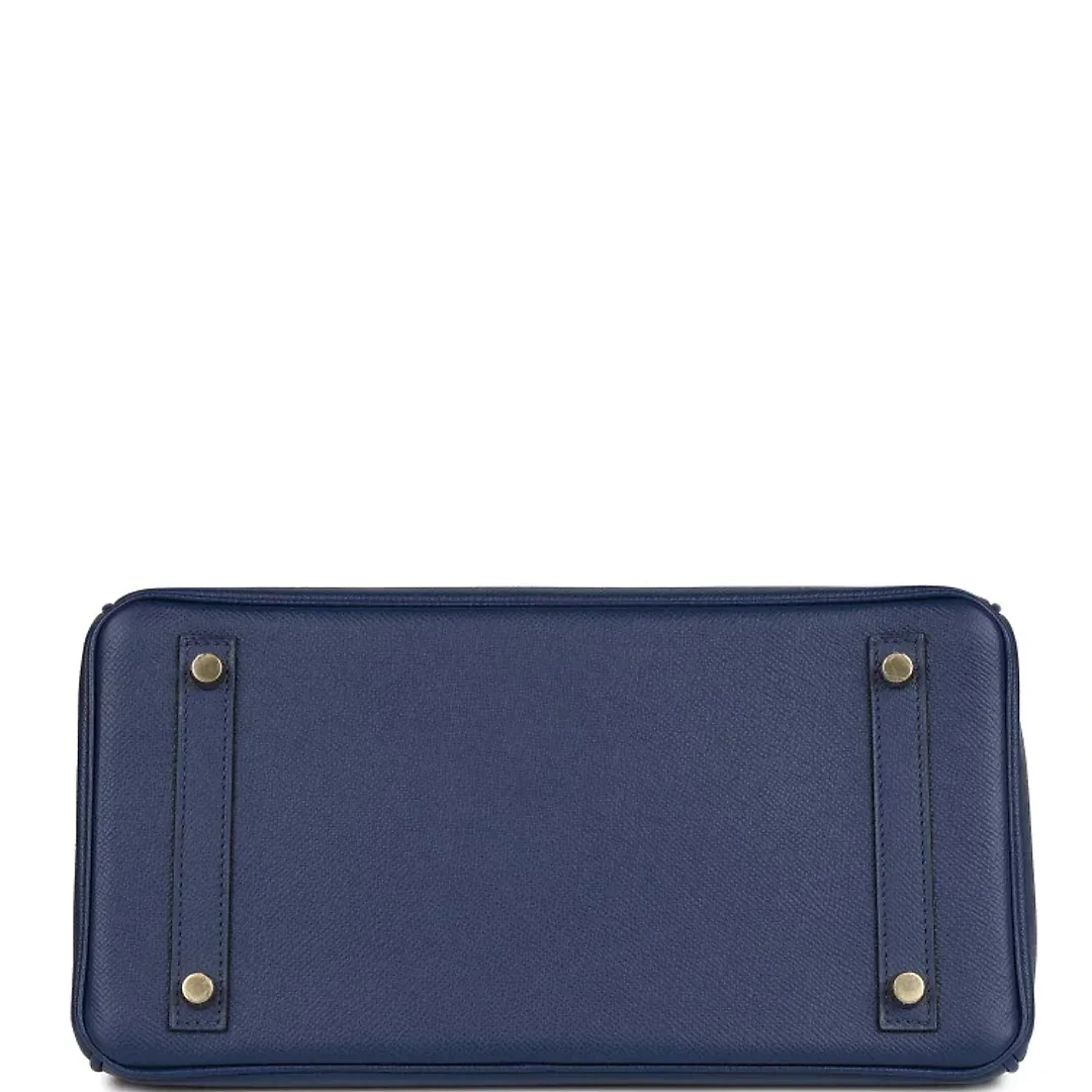 H Birkin 30 Bleu Saphir Epsom Gold Hardware