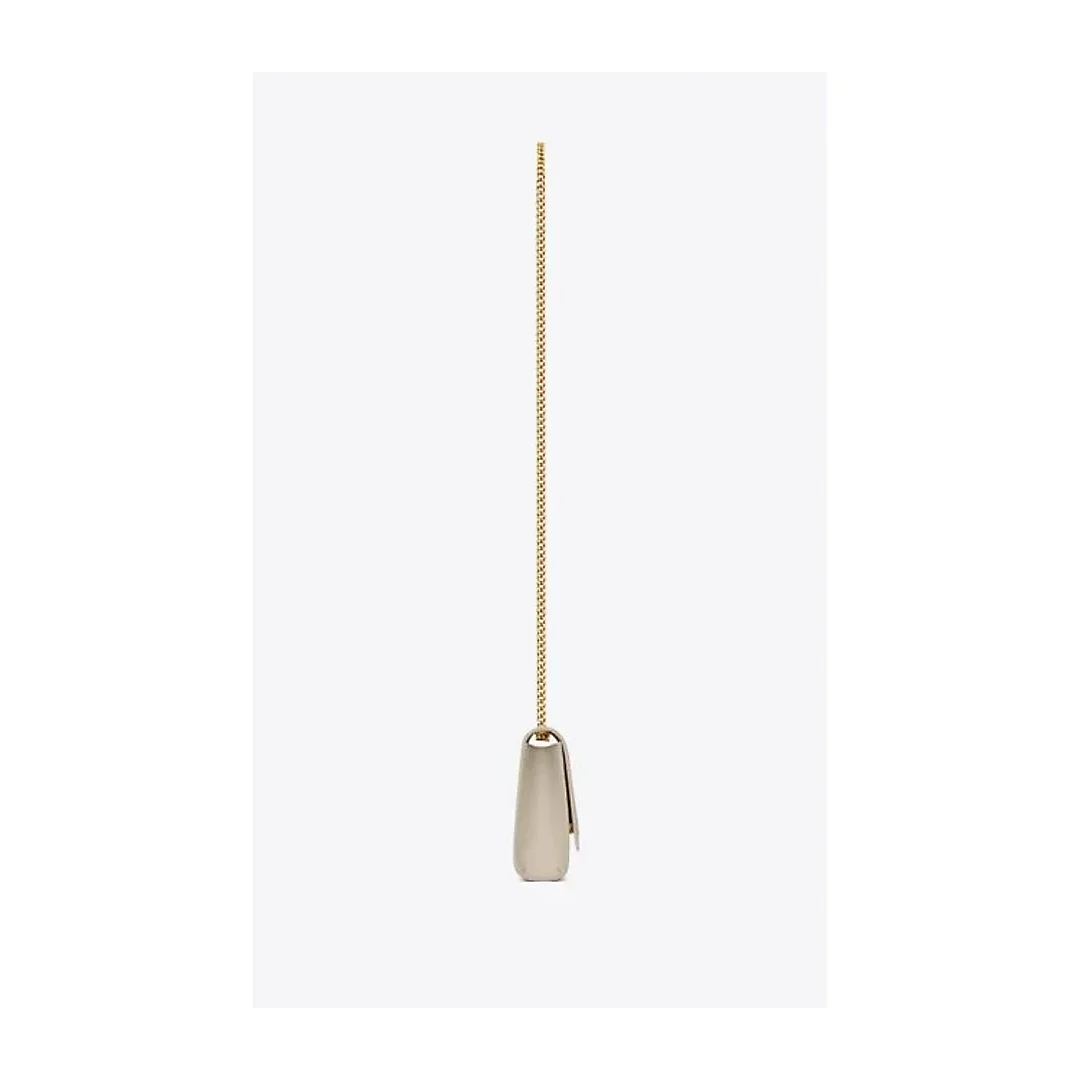 Y Kate Small Chain Bag in Grain de Poudre Embossed Leather