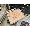 Y ENVELOPE MEDIUM BAG IN MIX MATELASS�� GRAIN DE POUDRE EMBOSSED LEATHER