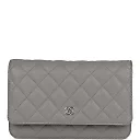 CC Wallet on Chain WOC Grey Caviar Light Gold Hardware