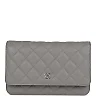 CC Wallet on Chain WOC Grey Caviar Light Gold Hardware
