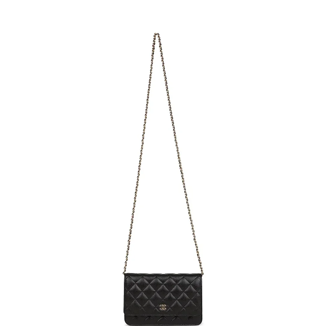 CC Wallet on Chain WOC Black Caviar Gold Hardware