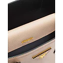 PP Small Saffiano Leather Double PP Bag in Powder Pink