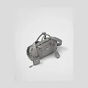 PP Small antique nappa leather top handle bag – Slate Gray