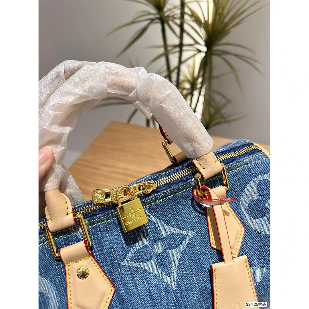 Louis new arrival denim speedy 25 bag