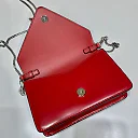 Pra Brushed Shoulder Bag Red For Women, Women’s Bags 6.7in/17cm 1BH189_ZO6_F02SB_V_5KO