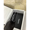 cc CO-CO Classic Card Holder 11cm/4.4in Silver Hardware For Women Black AP0214 Y01480 C3906