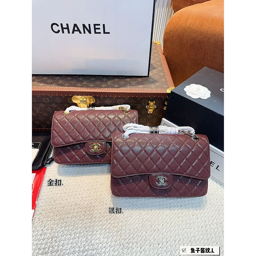 CC new arrival cf bag caviar leather size; 26*6*17cm