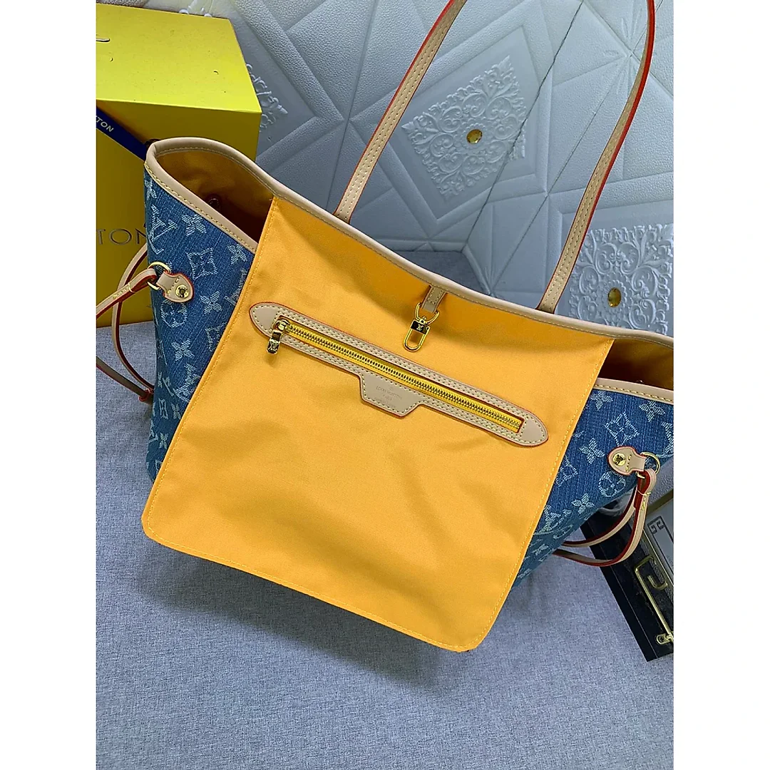 Louis neverfull denim new arrival size : 32*29*17 cm