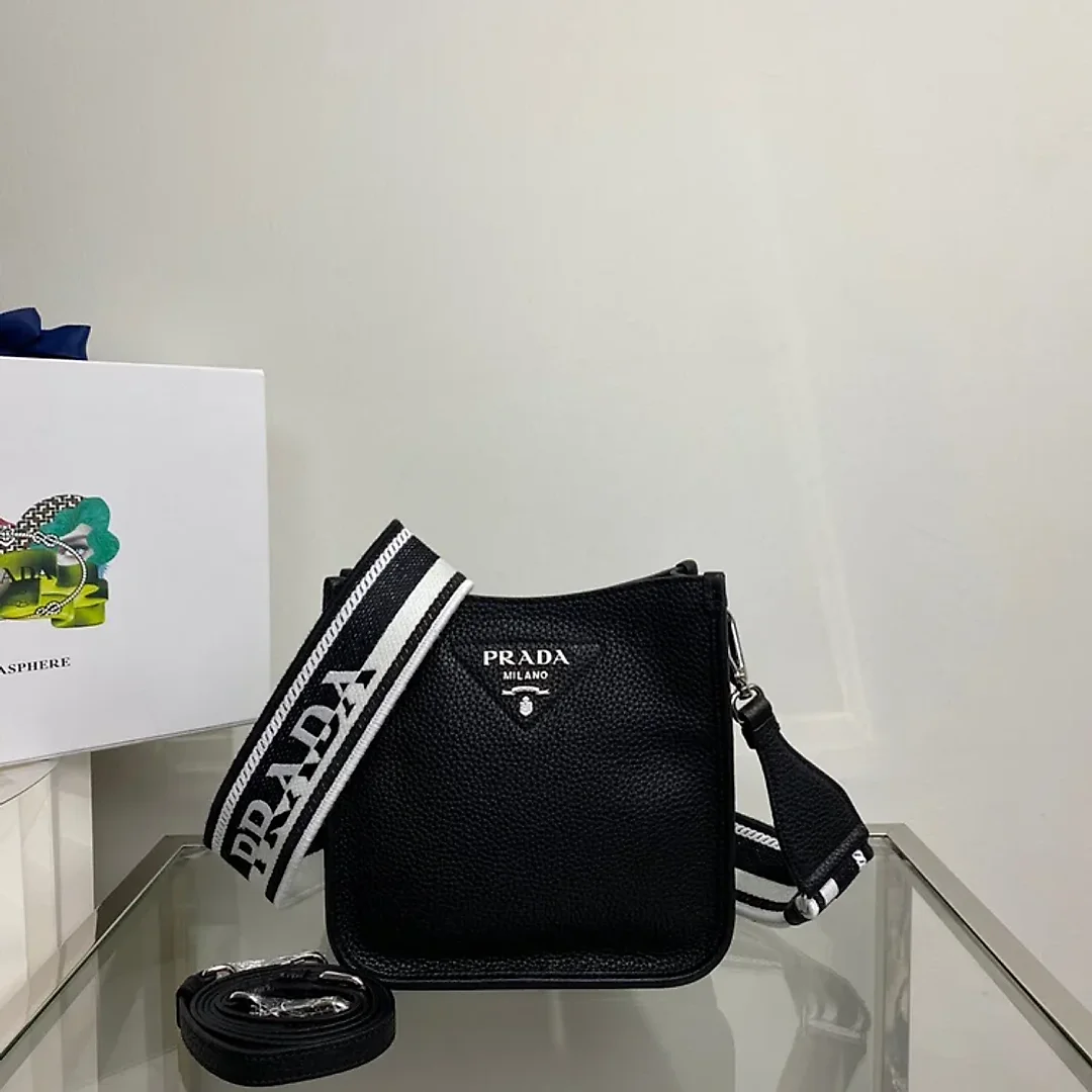 Pra Mini Shoulder Bag Black For Women, Women’s Bags 7.9in/20cm