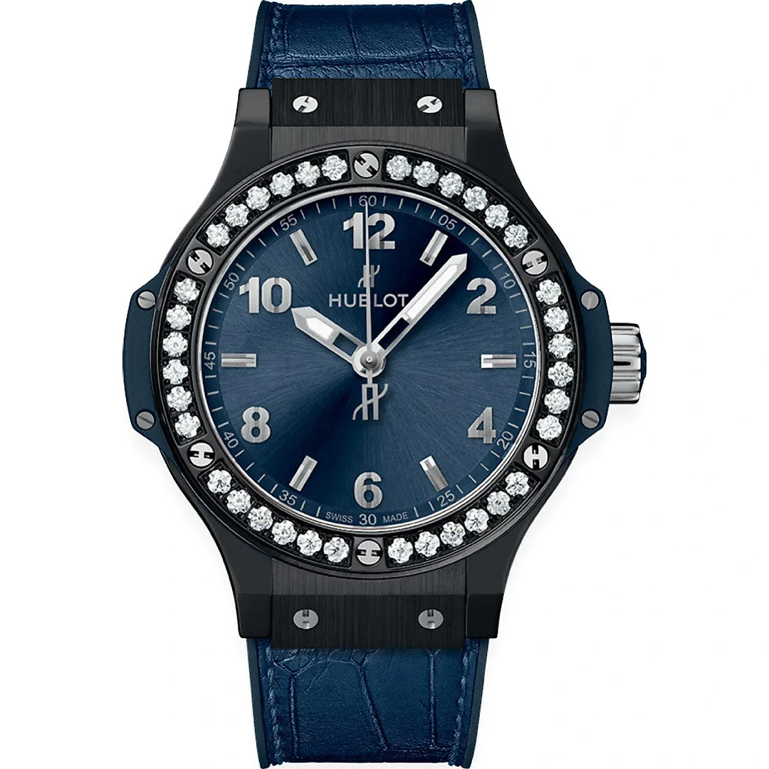 Hublot Big Bang, Ceramic Blue Diamonds, 38mm, Ref# 361.CM.7170.LR.1204