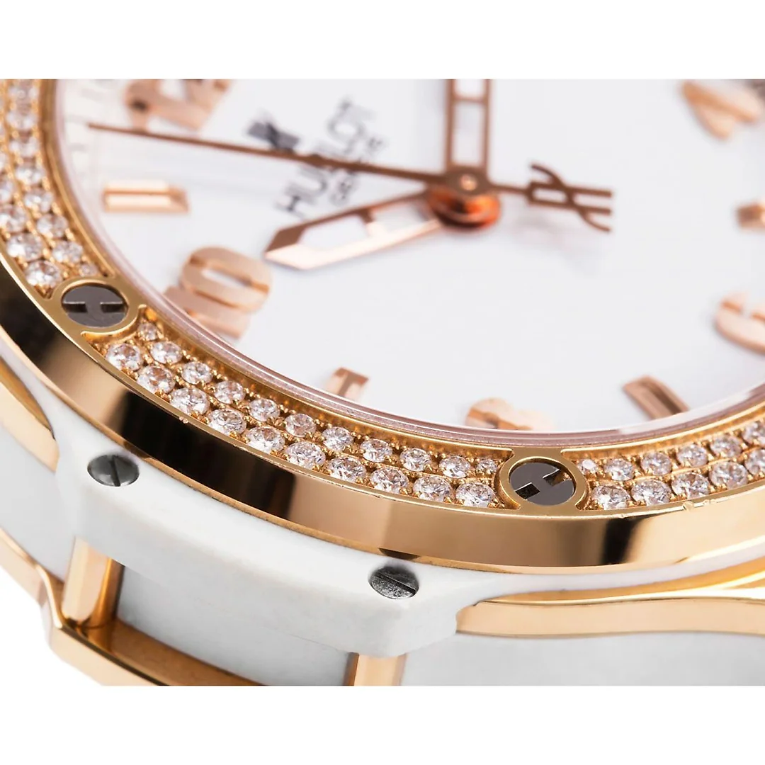Hublot Big Bang, Gold White Diamonds, 38 mm, Ref# 361.PE.2010.RW.1104