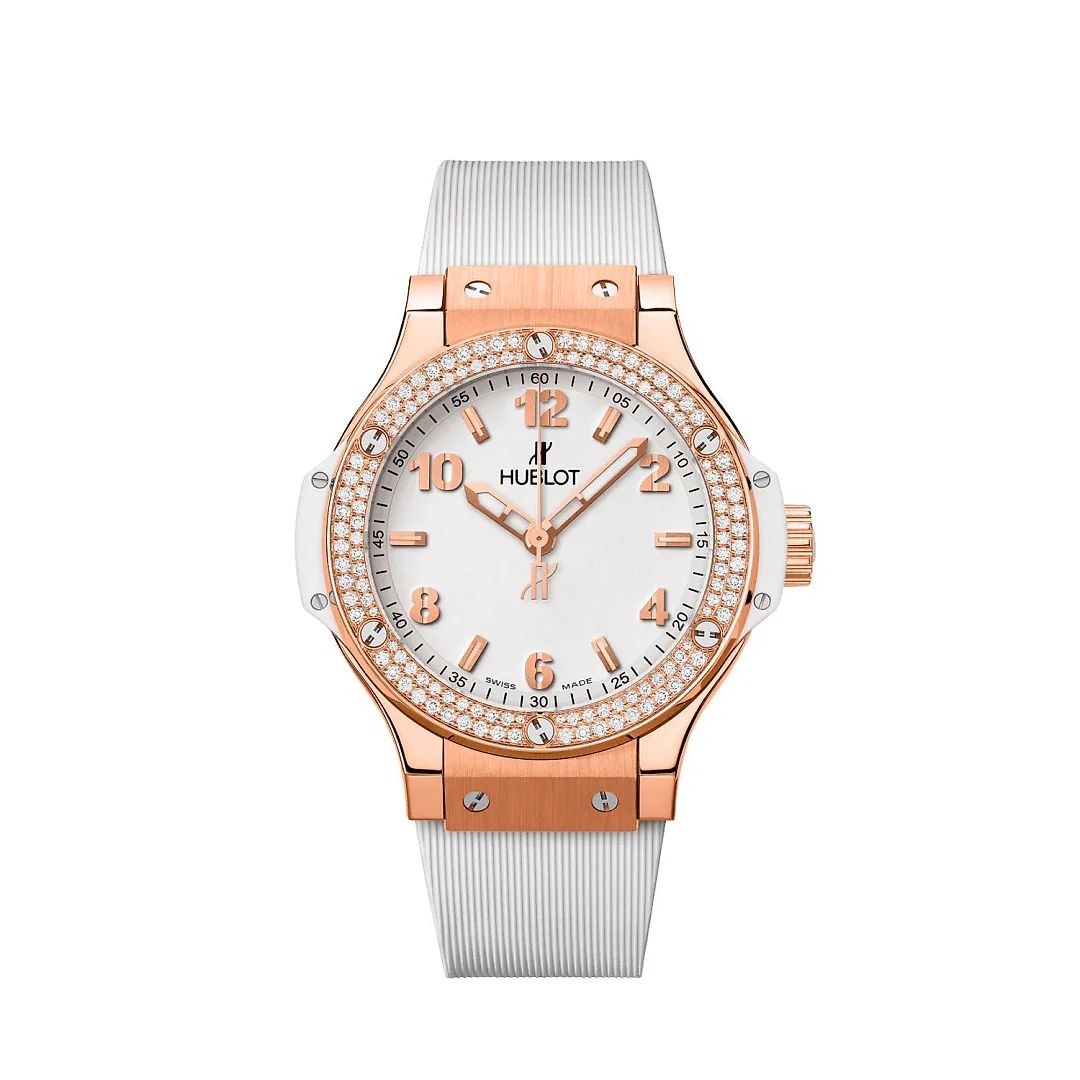 Hublot Big Bang, Gold White Diamonds, 38 mm, Ref# 361.PE.2010.RW.1104